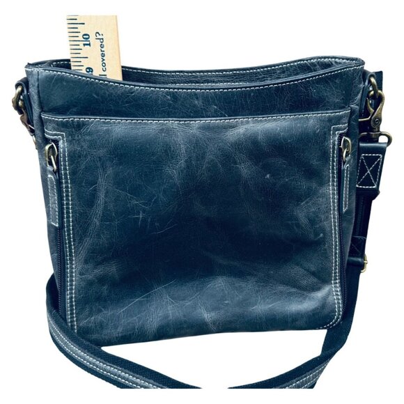 Gun Tote'n Mamas GTM  Black Leather Slim Cross Body Bag Concealed Carry - Picture 3 of 11